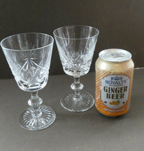 Load image into Gallery viewer, Edinburgh Crystal White Wine Glasses. STAR OF EDINBURGH Pattern. Set of Six. 6 inches
