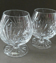 Load image into Gallery viewer, Set of SIX Matching Cut Crystal Brandy Glasses. Height 4 1/4 inches
