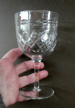 Load image into Gallery viewer, SEYMOUR Pattern. Vintage TUDOR Crystal Wine Glasses. SIX GLASSES. 5 7/8 inches in height
