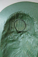 Load image into Gallery viewer, Vintage Art Deco 1930s Wall Mask by G. Leonardi. Hollywood Glamour. Original Green Patina
