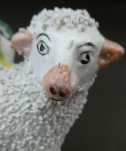 Load image into Gallery viewer, ANTIQUE Victorian 1880s Staffordshire Spill Vase. In the form of a Sheep 

