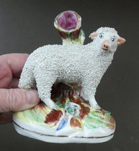 Load image into Gallery viewer, ANTIQUE Victorian 1880s Staffordshire Spill Vase. In the form of a Sheep 
