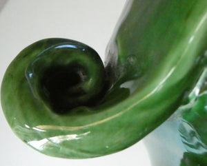 1890s MASSIVE Arts & Crafts Green Glazed Pot or Jardiniere. Made by AULT Pottery for LIBERTY