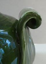 Load image into Gallery viewer, 1890s MASSIVE Arts &amp; Crafts Green Glazed Pot or Jardiniere. Made by AULT Pottery for LIBERTY
