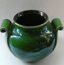 Load image into Gallery viewer, 1890s MASSIVE Arts &amp; Crafts Green Glazed Pot or Jardiniere. Made by AULT Pottery for LIBERTY
