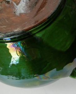 1890s MASSIVE Arts & Crafts Green Glazed Pot or Jardiniere. Made by AULT Pottery for LIBERTY