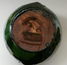 Load image into Gallery viewer, 1890s MASSIVE Arts &amp; Crafts Green Glazed Pot or Jardiniere. Made by AULT Pottery for LIBERTY
