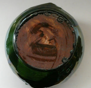1890s MASSIVE Arts & Crafts Green Glazed Pot or Jardiniere. Made by AULT Pottery for LIBERTY