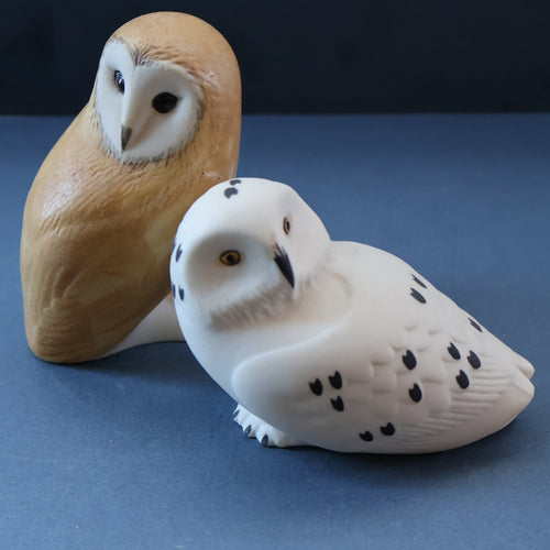 SCOTTISH POTTERY. Alasdair Dunn of Arran. Collectable 1970s Vintage Porcelain Models of Scottish Owls