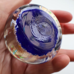 Scottish Glass. Strathearn / Vasart Millefiori Canes and Latticino Eight Spoke Paperweight