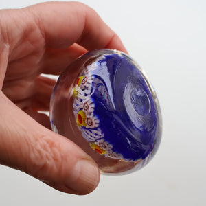Scottish Glass. Strathearn / Vasart Millefiori Canes and Latticino Eight Spoke Paperweight