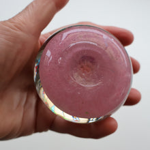 Load image into Gallery viewer, Vintage Scottish PERTHSHIRE Paperweight. Sugar Pink Ground, 10 Short Spokes &amp; Millefiori Canes
