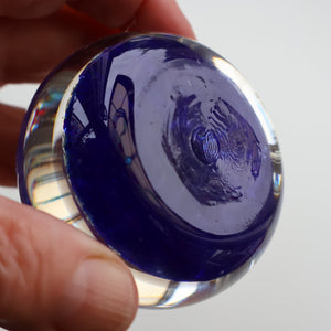 Vintage Scottish Strathearn Paperweight. 13 Half Spokes & Millefiori Canes 