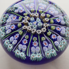 Load image into Gallery viewer, Vintage Scottish Strathearn Paperweight. 13 Half Spokes &amp; Millefiori Canes 
