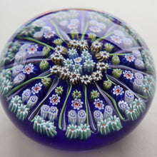 Load image into Gallery viewer, Vintage Scottish Strathearn Paperweight. 13 Half Spokes &amp; Millefiori Canes 
