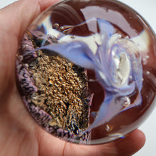 Load image into Gallery viewer, Early SELKIRK GLASS 1980s Scottish Paperweight.  MAGNUM Size with etched inscription and date on the base
