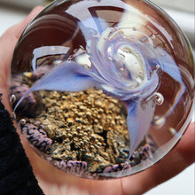 Load image into Gallery viewer, Early SELKIRK GLASS 1980s Scottish Paperweight.  MAGNUM Size with etched inscription and date on the base
