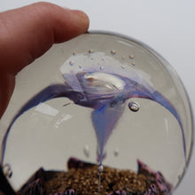 Load image into Gallery viewer, Early SELKIRK GLASS 1980s Scottish Paperweight.  MAGNUM Size with etched inscription and date on the base
