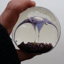 Load image into Gallery viewer, Early SELKIRK GLASS 1980s Scottish Paperweight.  MAGNUM Size with etched inscription and date on the base
