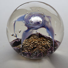 Load image into Gallery viewer, Early SELKIRK GLASS 1980s Scottish Paperweight.  MAGNUM Size with etched inscription and date on the base

