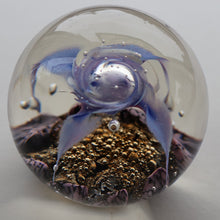 Load image into Gallery viewer, Early SELKIRK GLASS 1980s Scottish Paperweight.  MAGNUM Size with etched inscription and date on the base
