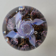 Load image into Gallery viewer, Early SELKIRK GLASS 1980s Scottish Paperweight.  MAGNUM Size with etched inscription and date on the base
