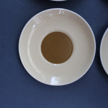 Load image into Gallery viewer, Set of Six 1960s Susie Cooper (Wedgwood). Rare DUMBELLS or Diablo Bone China Coffee Cans and Saucers. BOXED
