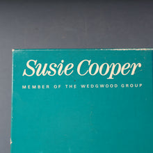 Load image into Gallery viewer, Set of Six 1960s Susie Cooper (Wedgwood). Rare DUMBELLS or Diablo Bone China Coffee Cans and Saucers. BOXED
