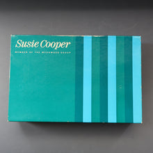 Load image into Gallery viewer, Set of Six 1960s Susie Cooper (Wedgwood). Rare DUMBELLS or Diablo Bone China Coffee Cans and Saucers. BOXED
