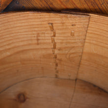 Load image into Gallery viewer, Antique 19th Century Scandinavian Bentwood Box with Prickwork/ Pokerwork Decoration. 16 inches diameter

