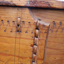 Load image into Gallery viewer, Antique 19th Century Scandinavian Bentwood Box with Prickwork/ Pokerwork Decoration. 16 inches diameter

