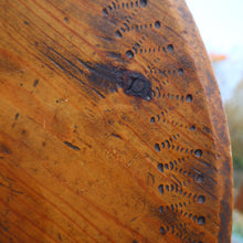 Load image into Gallery viewer, Antique 19th Century Scandinavian Bentwood Box with Prickwork/ Pokerwork Decoration. 16 inches diameter

