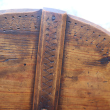 Load image into Gallery viewer, Antique 19th Century Scandinavian Bentwood Box with Prickwork/ Pokerwork Decoration. 16 inches diameter

