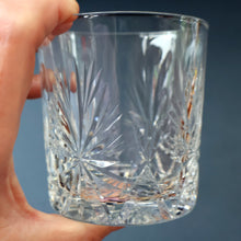 Load image into Gallery viewer, Vintage PAIR of 1960s Edinburgh Chunky Crystal Whisky Tumblers STAR OF EDINBURGH Pattern
