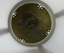 Load image into Gallery viewer, 1920s Antique Hanging Hall or Porch Lantern. Brass and Glass in the Gothic Style
