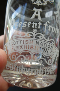 Saughton Park Edinburgh International Exhibition 1908 Souvenir Drinking Glasses
