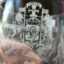 Load image into Gallery viewer, EDINBURGH INTERNATIONAL EXHIBITION 1908 Antique Souvenir. Set of Three Clear Glass Drinking Tumblers SAUGHTON PARK
