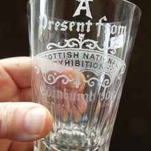 Load image into Gallery viewer, Saughton Park Edinburgh International Exhibition 1908 Souvenir Drinking Glasses
