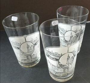 Glasgow Empire Exhibition 1938 Souvenir Drinking Glasses or Tumblers 
