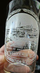 Glasgow Empire Exhibition 1938 Souvenir Drinking Glasses or Tumblers