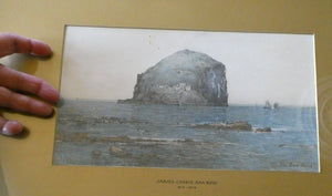 1870s Victorian Watercolour SCOTTISH ART by James Cassie The Bass Rock