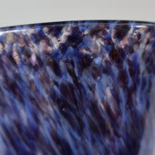 Load image into Gallery viewer, Later 1980s PERTHSHIRE GLASS Art Glass Trumpet Vase. Mottled Blue Glass. 8 1/2 inches in height
