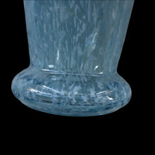 Load image into Gallery viewer, Later 1980s PERTHSHIRE GLASS Art Glass Vase. Mottled Light Blue Glass with Swirls Around the Rim. 8 1/2 inches in height
