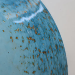 SCOTTISH GLASS. Large Scottish MONART Bowl with Applied Foot. 9 1/2 inches diameter