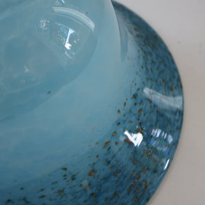 SCOTTISH GLASS. Large Scottish MONART Bowl with Applied Foot. 9 1/2 inches diameter