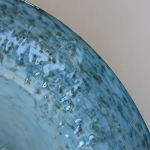 SCOTTISH GLASS. Large Scottish MONART Bowl with Applied Foot. 9 1/2 inches diameter