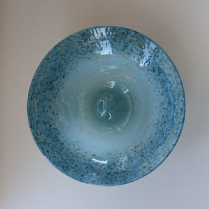 SCOTTISH GLASS. Large Scottish MONART Bowl with Applied Foot. 9 1/2 inches diameter