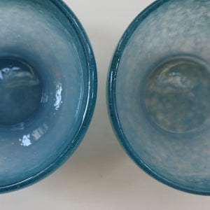 Two ZA Shape Monart Glass Bowls