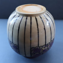 Load image into Gallery viewer, 1920s ROYAL DOULTON Art Nouveau Globular Stoneware Vase Designed by Annie Lyons
