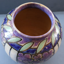 Load image into Gallery viewer, 1920s ROYAL DOULTON Art Nouveau Globular Stoneware Vase Designed by Annie Lyons
